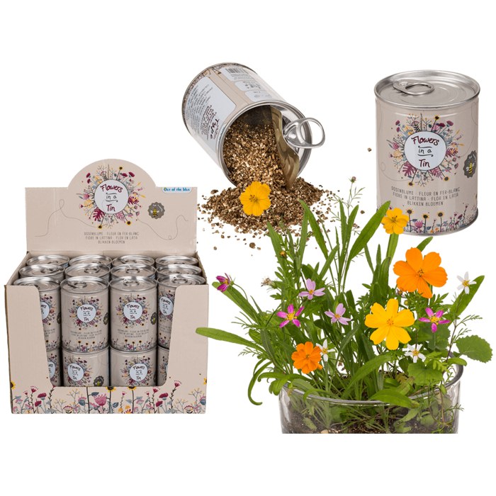 Fleurs en Boîte Métallique